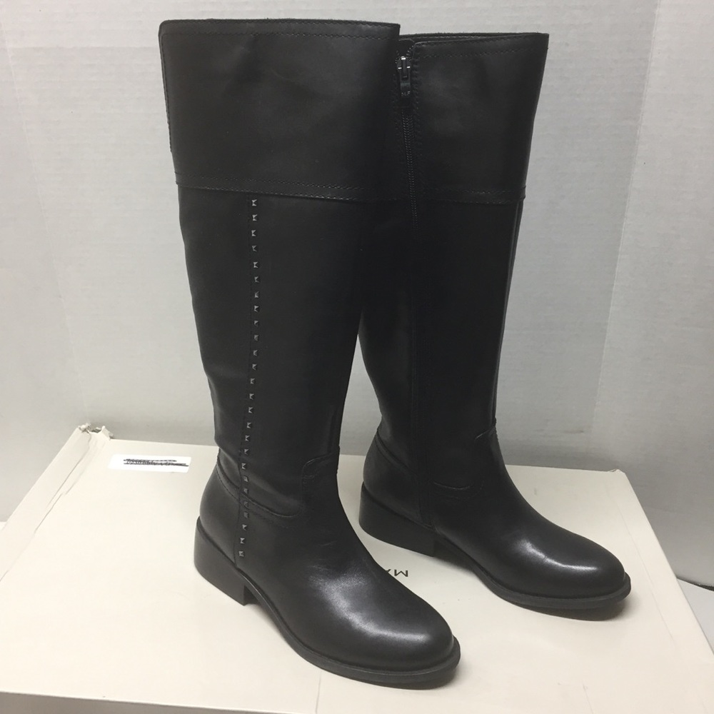 NIB Marc Fisher Galaya black leather tall Boot 5 - Picture 4 of 11